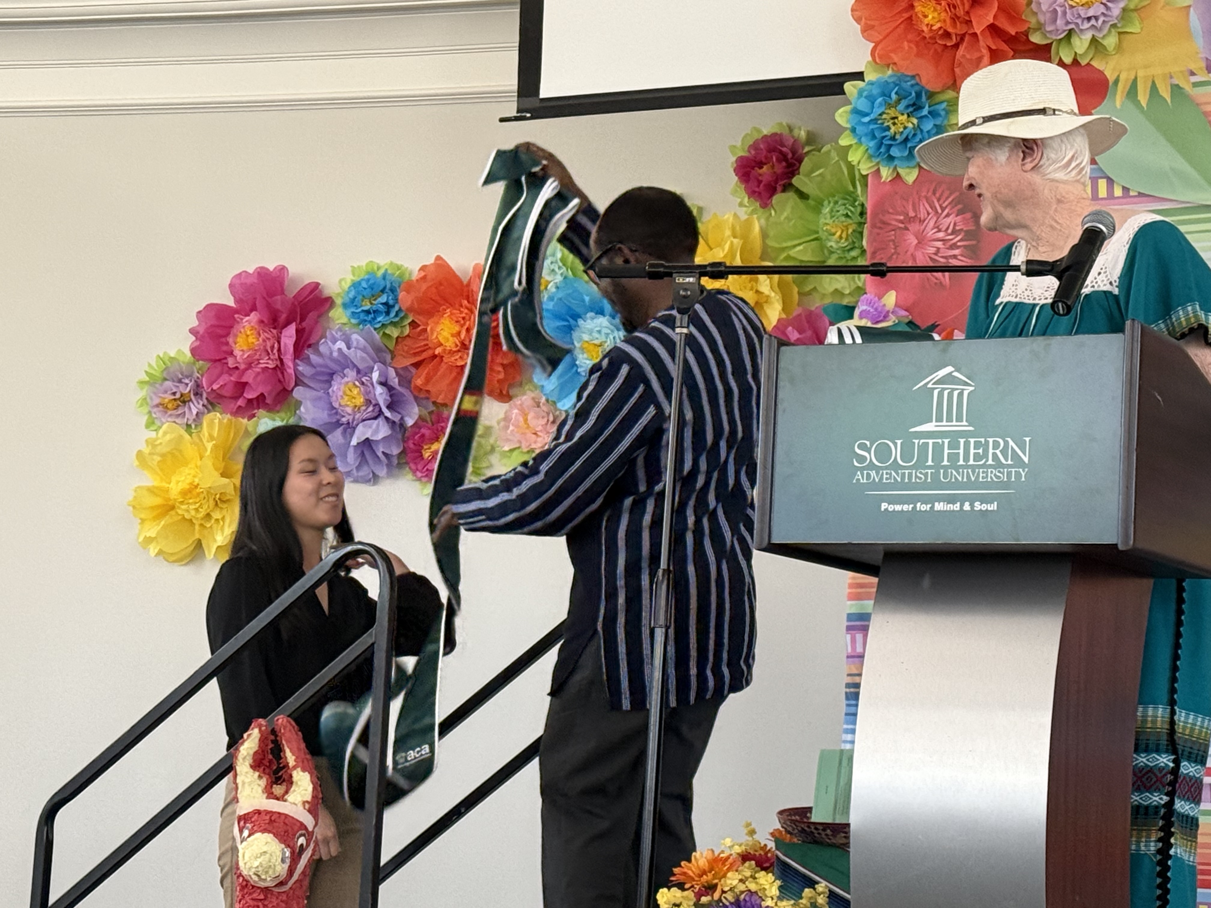 Celebrating students and giving out awards 