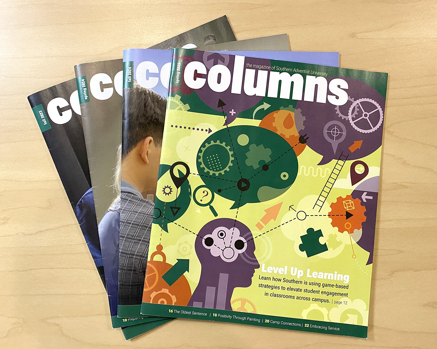 stack of Columns magazine issues