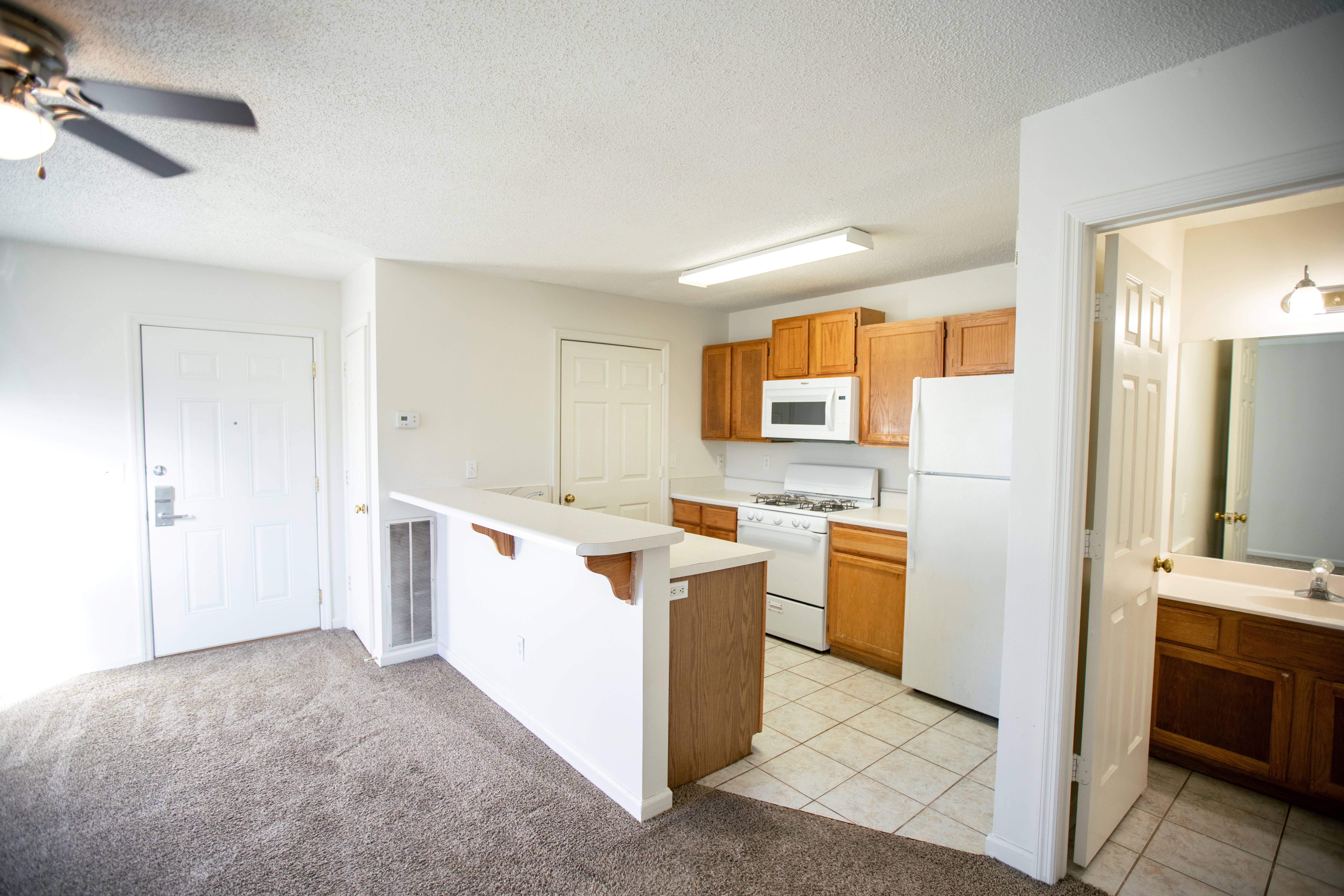 kitchen, entry, bath