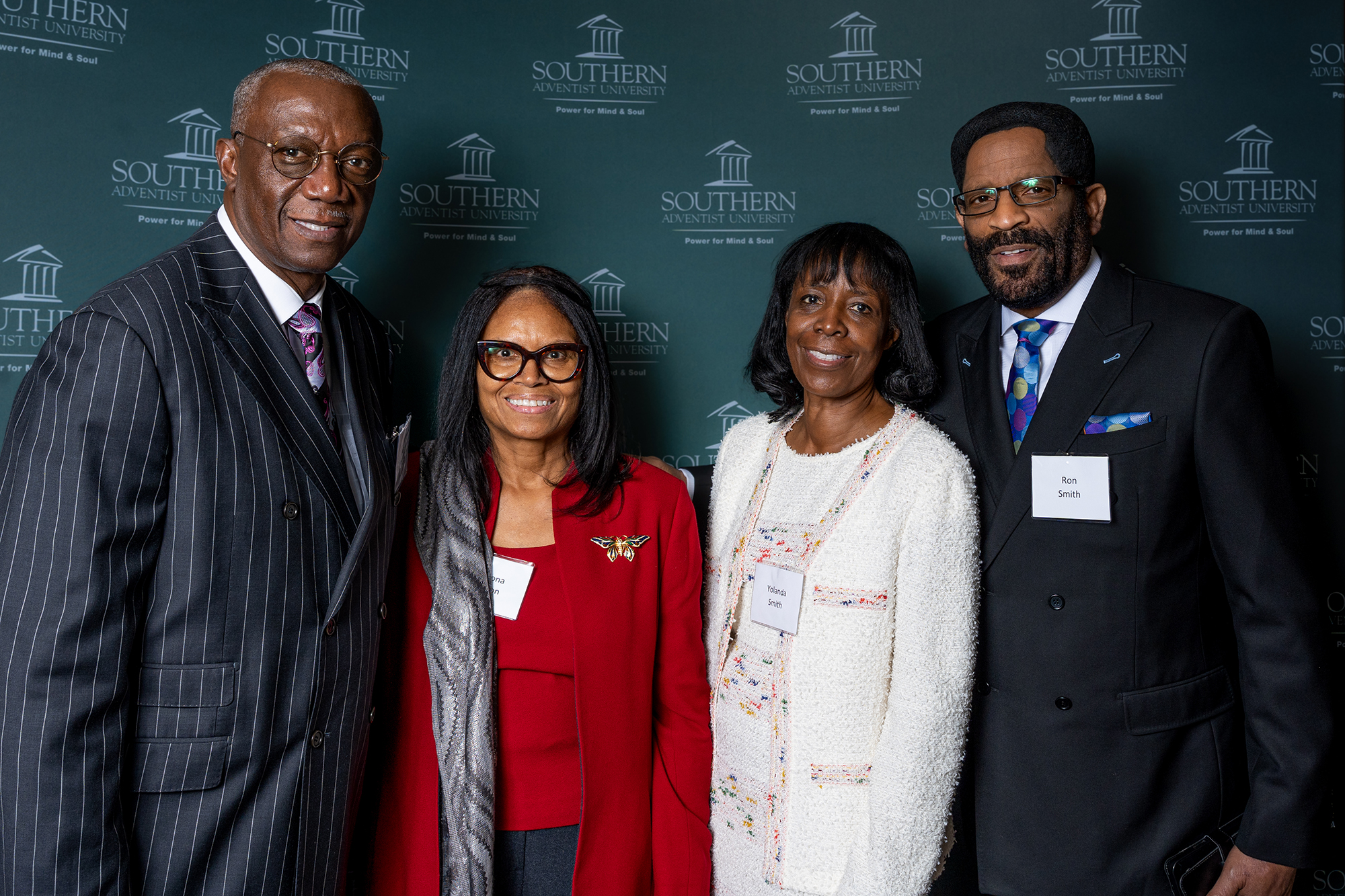 a group of four people