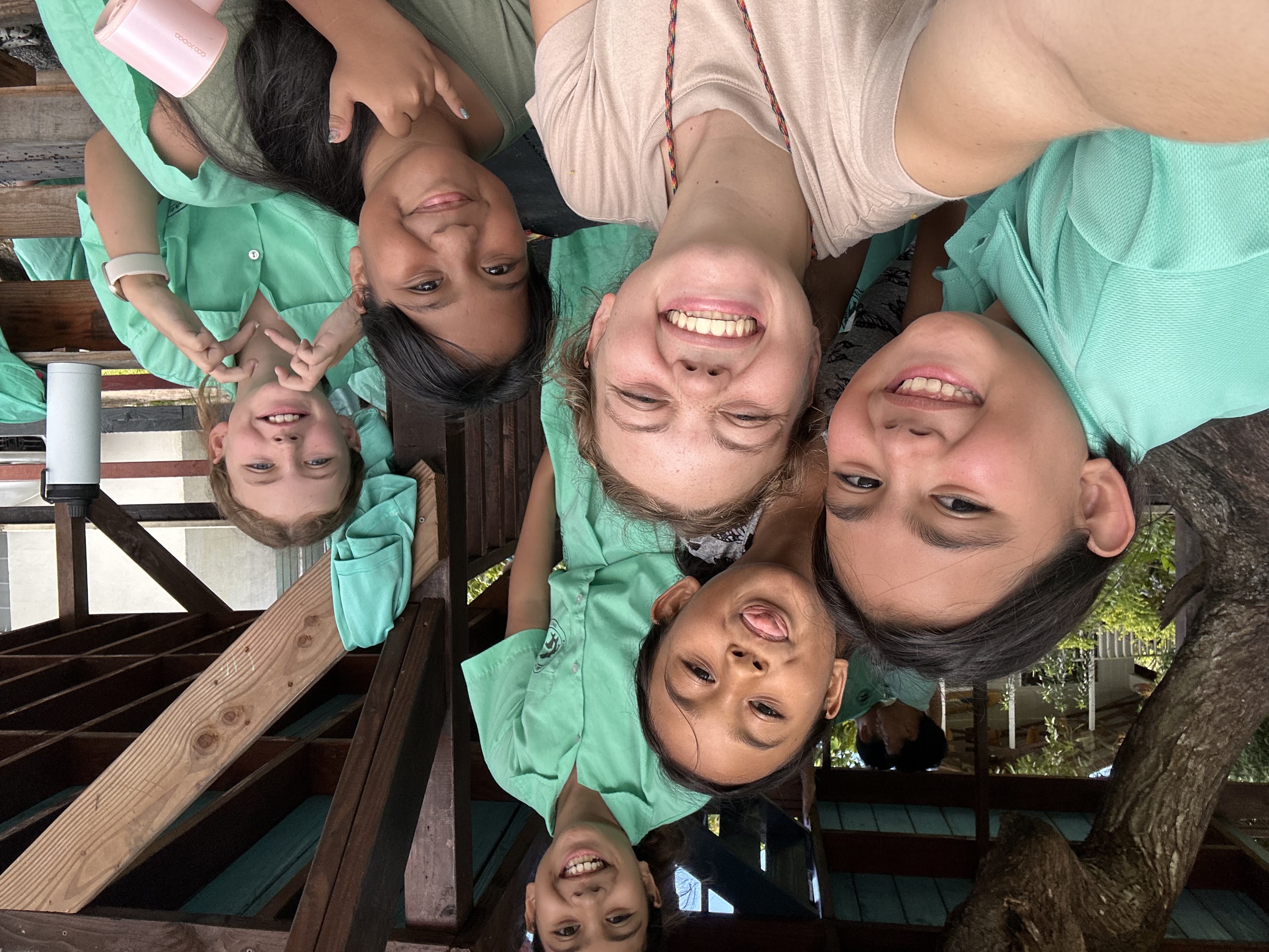 Selfie with missionary and local children