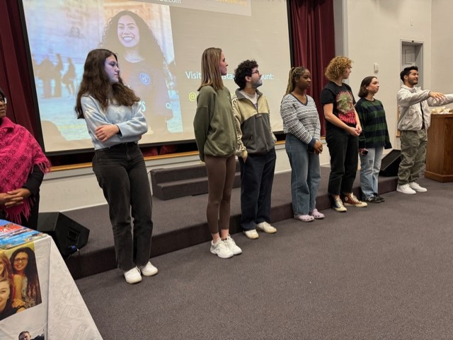 people standing upfront