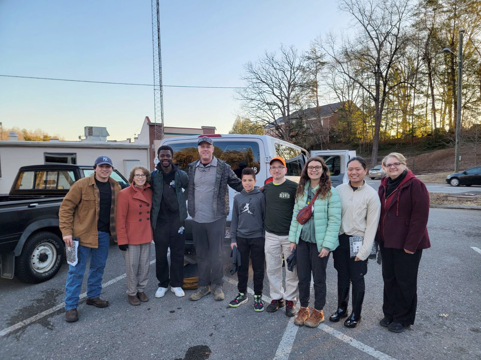 A group of Southern Adventist University students and sponsors in Prestonsburg, Kentucky
